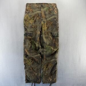 Vintage Spartan Camo Pants Men's Medium Brown Green Cargo Baggy Hunting 90s